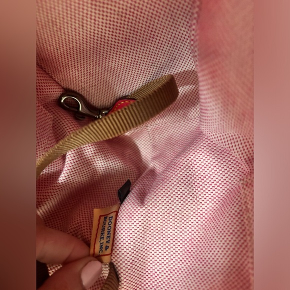 Dooney & Bourke Pebble Leather Charleston Shopper Pink Tote Bag EUC - Picture 5 of 12